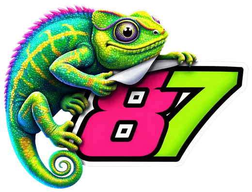 Eighty Seven chameleon mascot